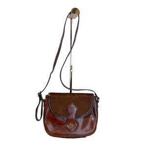 Club Monaco Leather Calf Hair Crossbody Purse - Medium